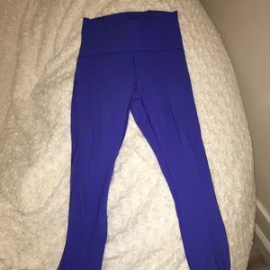 Lulu lemon bright blue 7/8 leggings